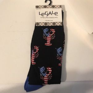 Le gale Mens Dress Socks 1 pair 8-12 Black NWT